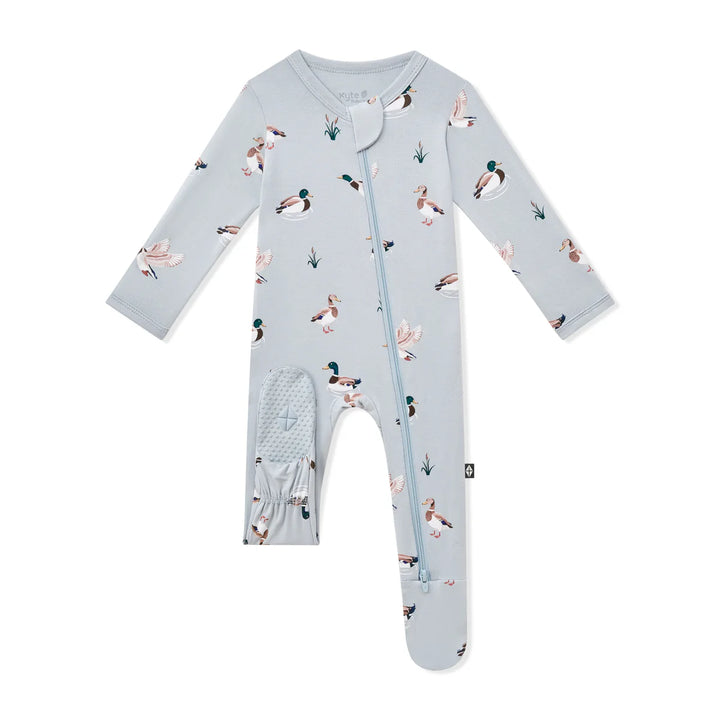 Kyte Baby Zippered Footie (Mallard Duck)