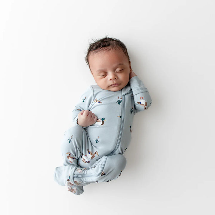 Kyte Baby Zippered Footie (Mallard Duck)