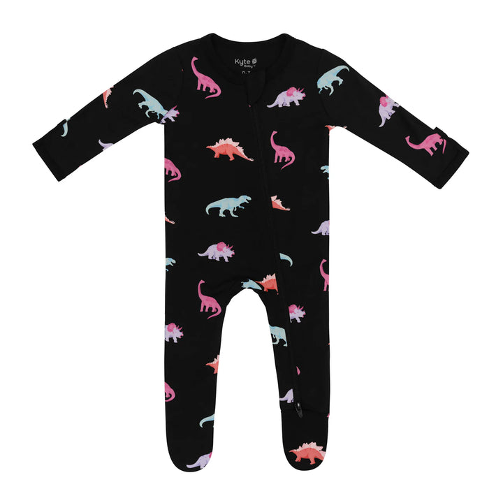 Kyte Baby Zippered Footie (Midnight Roar)