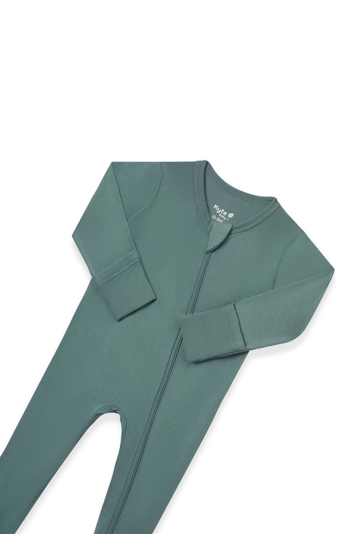 Kyte Baby Zippered Footie (Pine)