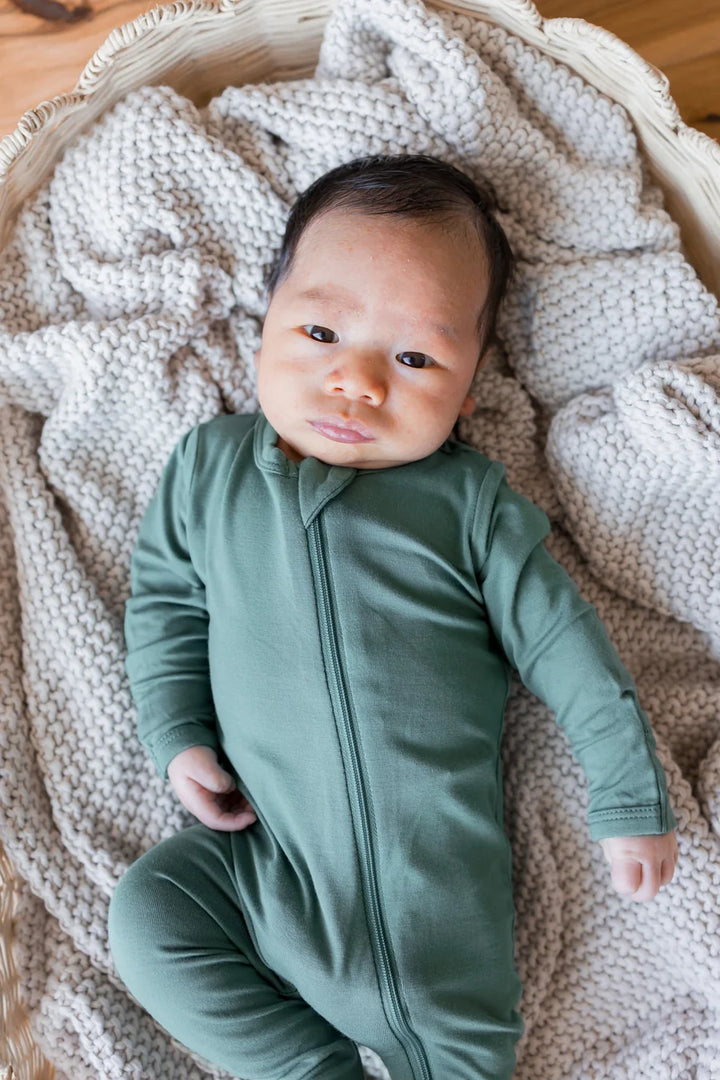 Kyte Baby Zippered Footie (Pine)