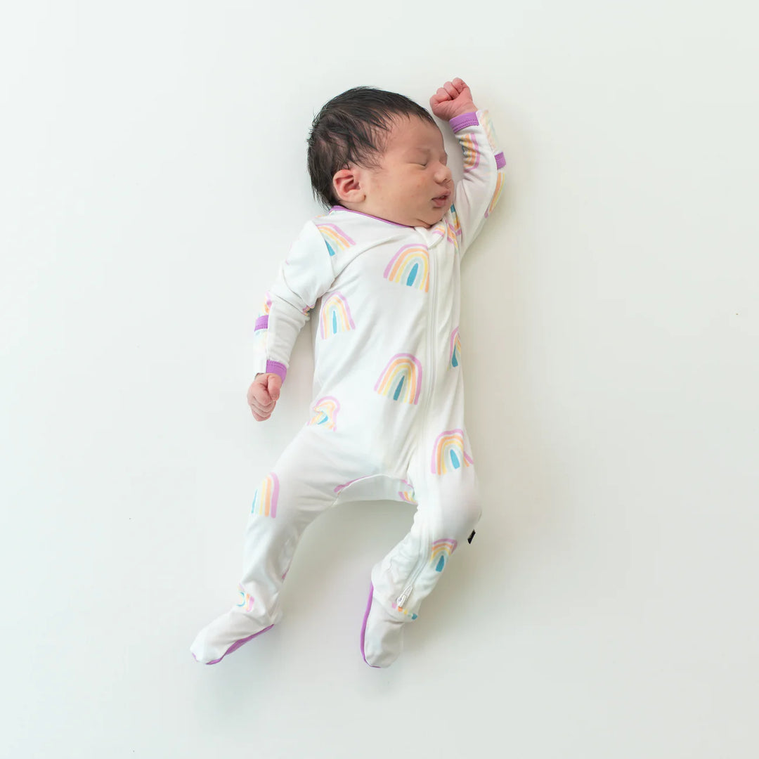 Kyte Baby Zippered Footie (Poi Rainbow)