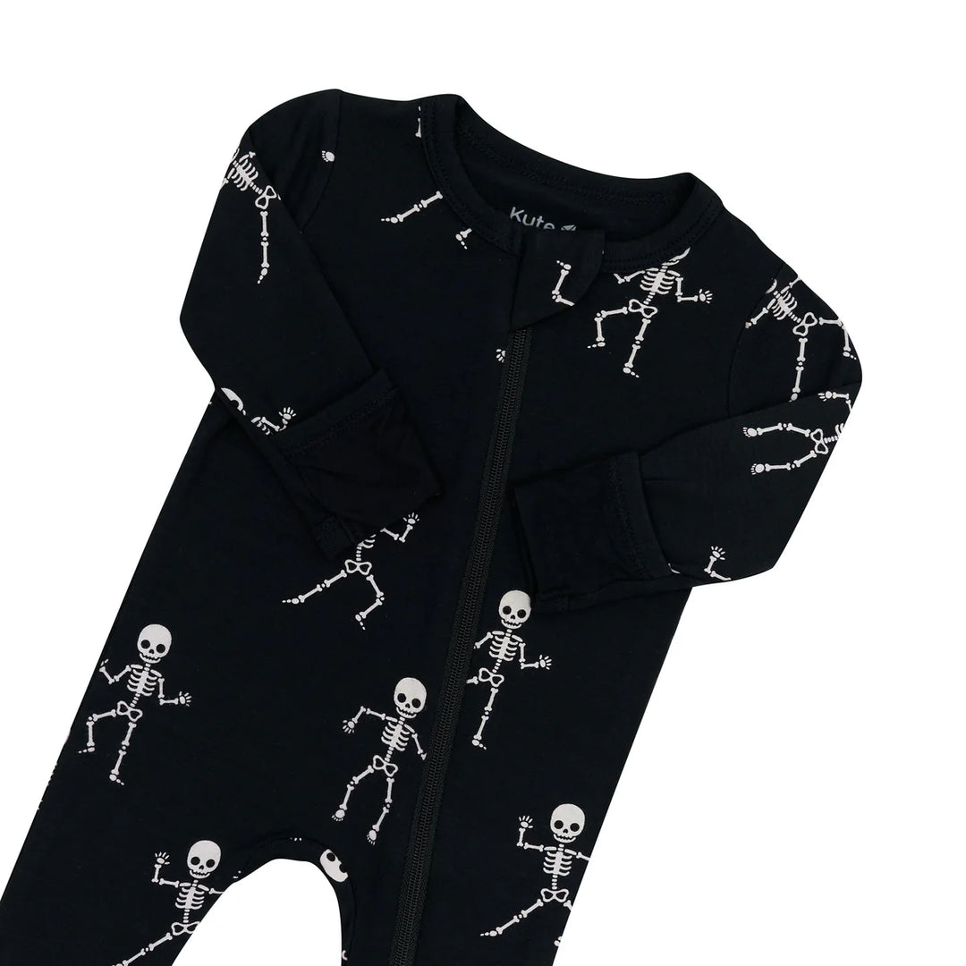 Kyte Baby Zippered Footie (Skeleton)