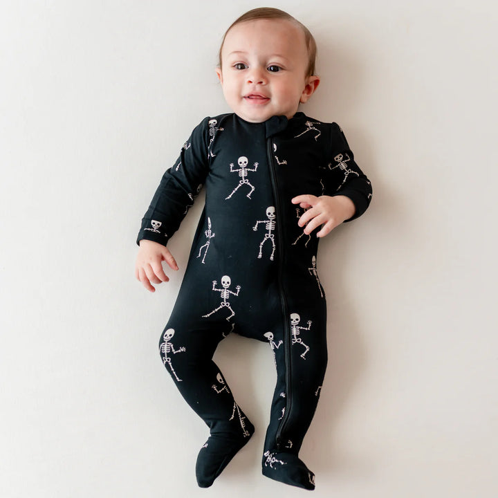 Kyte Baby Zippered Footie (Skeleton)