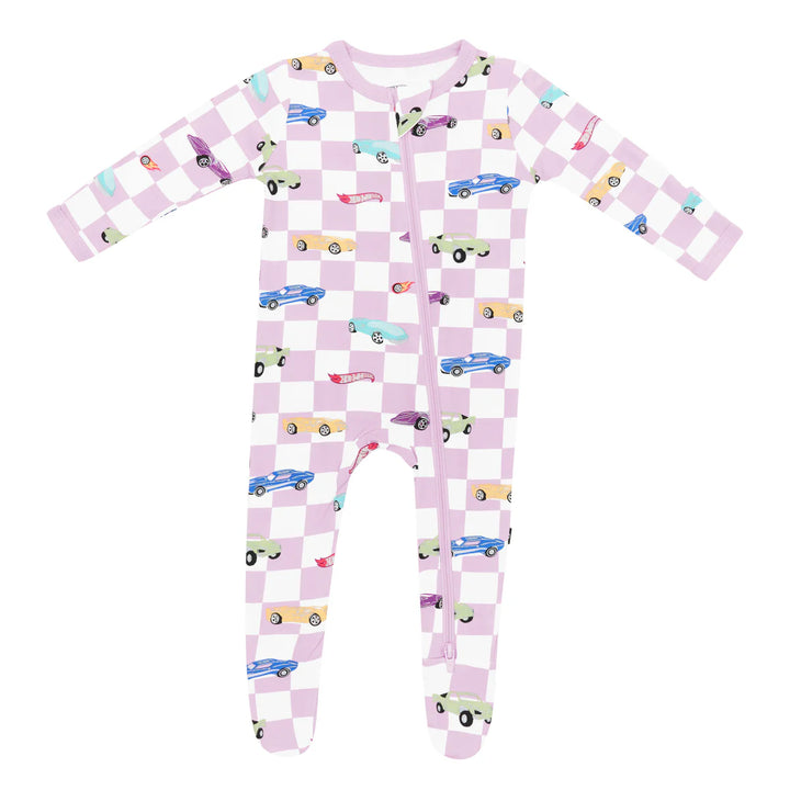 Kyte Baby Zippered Footie (Sparkles & Speed)