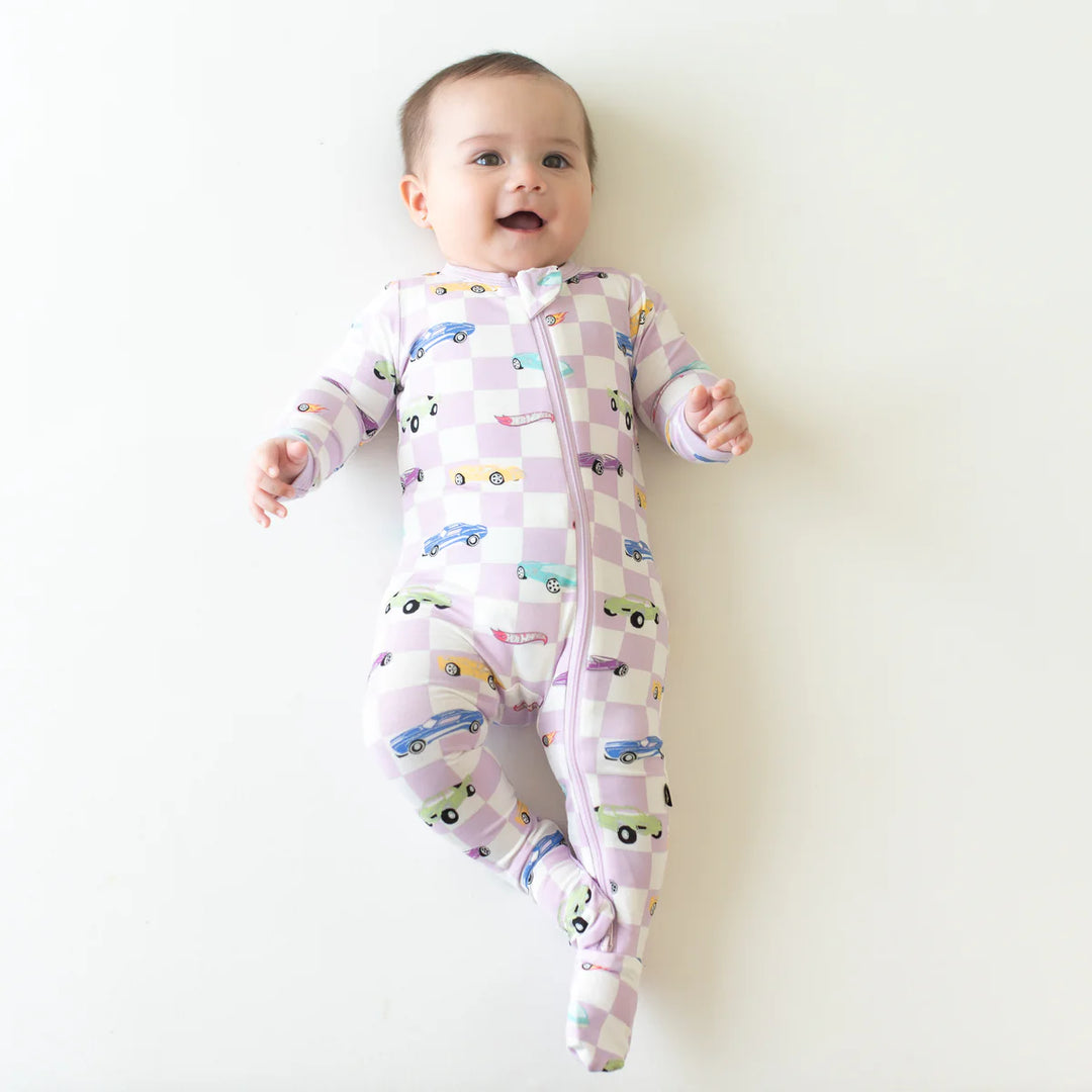 Kyte Baby Zippered Footie (Sparkles & Speed)