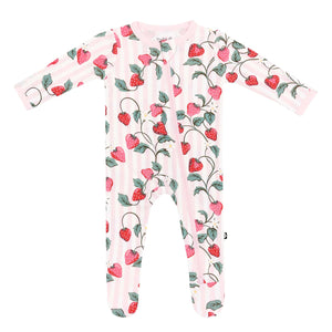 Kyte Baby Zippered Footie (Strawberry Fields)