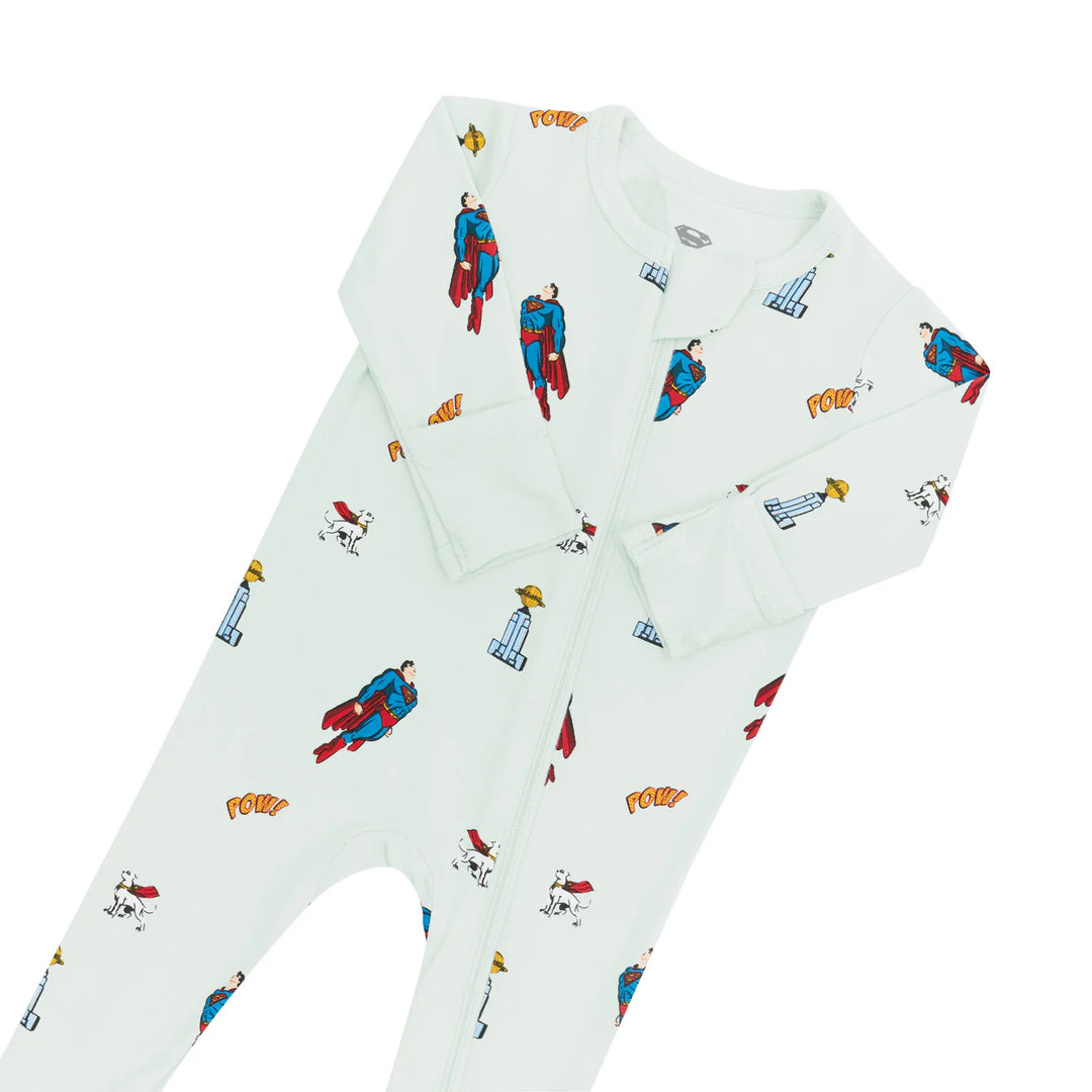 Kyte Baby Zippered Footie (Superman)