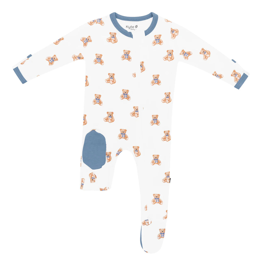 Kyte Baby Zippered Footie (Teddy Bear)