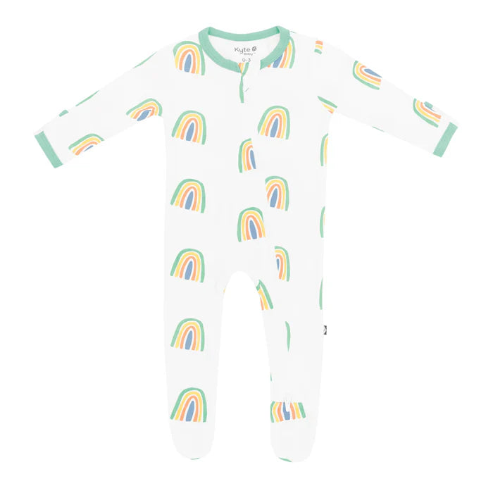 Kyte Baby Zippered Footie (Wasabi Rainbow) babyandme.ca babyandme