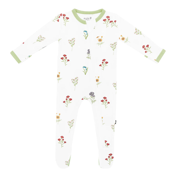 Kyte Baby Zippered Footie (Wildflower)