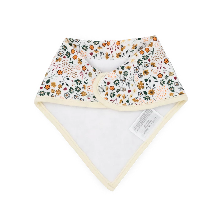 Little Unicorn Cotton Muslin/Fleece Bandana Bib 4Pk (Pressed Petals)