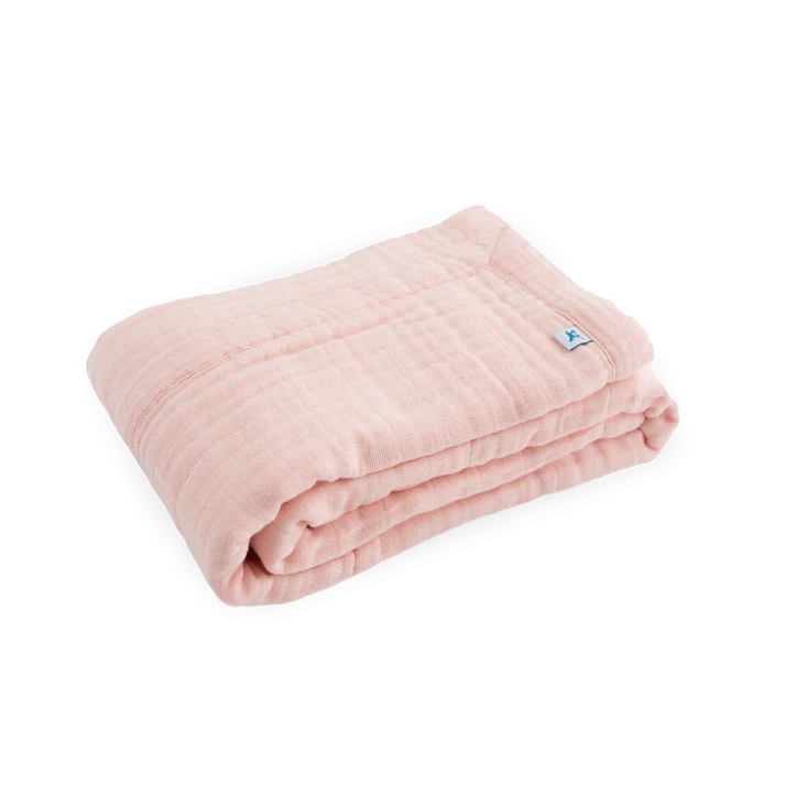 Little Unicorn Cotton Muslin Baby Quilt (Light Pink)