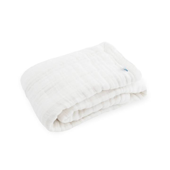 Little Unicorn Cotton Muslin Baby Quilt (White)