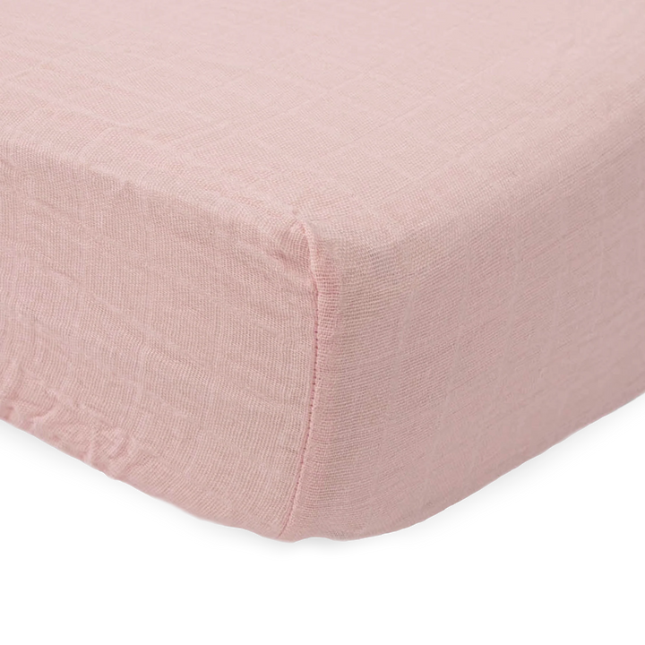 Little Unicorn Cotton Muslin Crib Sheet (Light Pink)