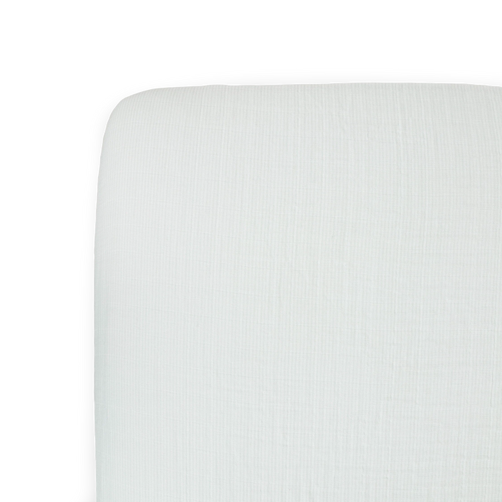 Little Unicorn Cotton Muslin Crib Sheet (Pale Pinstripe)