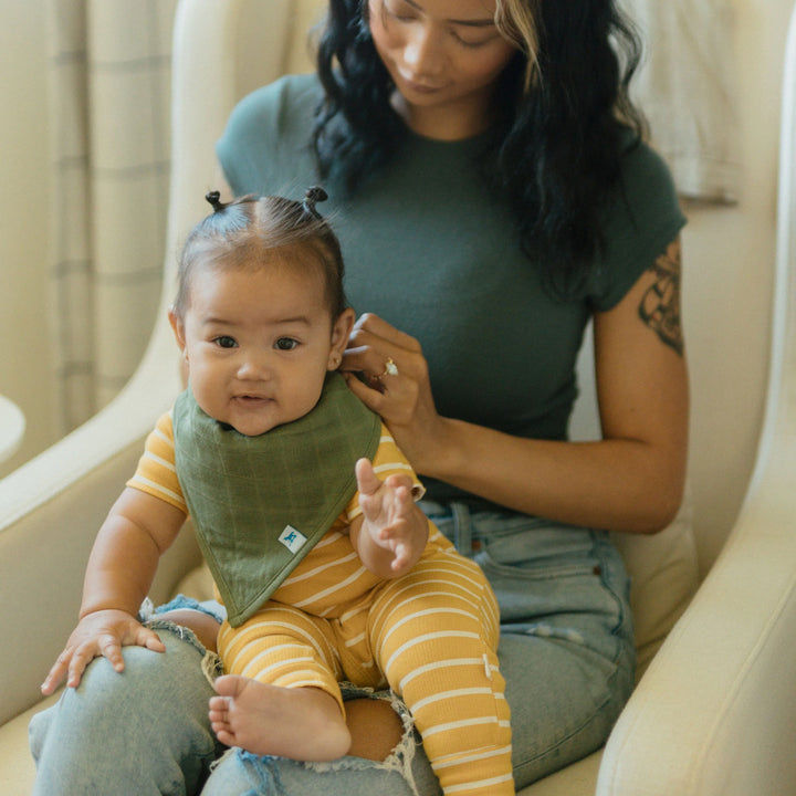 Little Unicorn Cotton Muslin/Fleece Bandana Bib 4Pk (Sea)