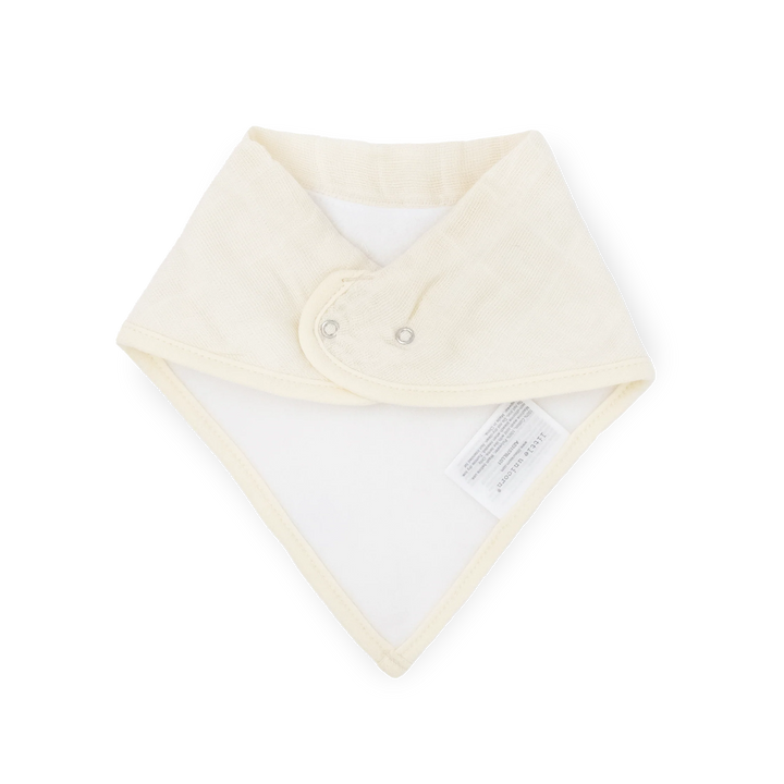 Little Unicorn Cotton Muslin/Fleece Bandana Bib 4Pk (Taupe Cross)