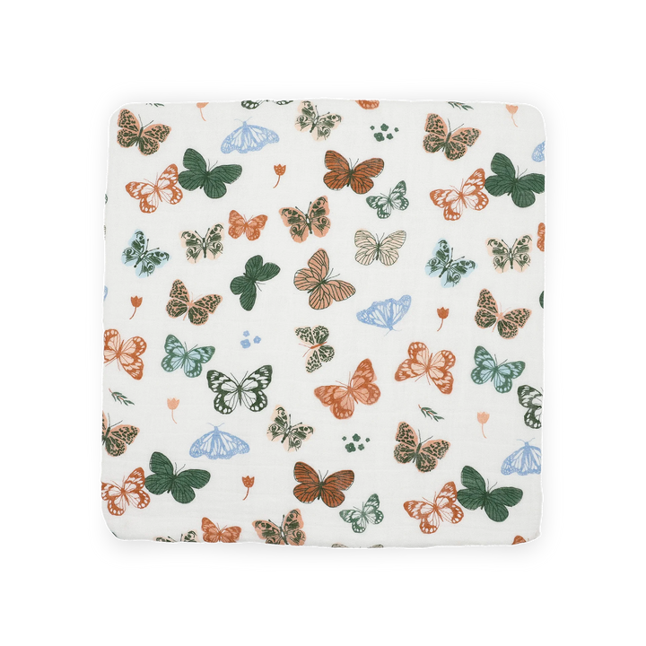 Little Unicorn Cotton Muslin Single Swaddle (Butterflies)