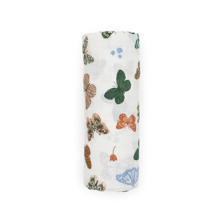 Little Unicorn Cotton Muslin Single Swaddle (Butterflies)
