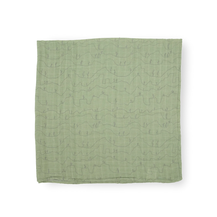 Little Unicorn Cotton Muslin Single Swaddle (Cactus Lines)