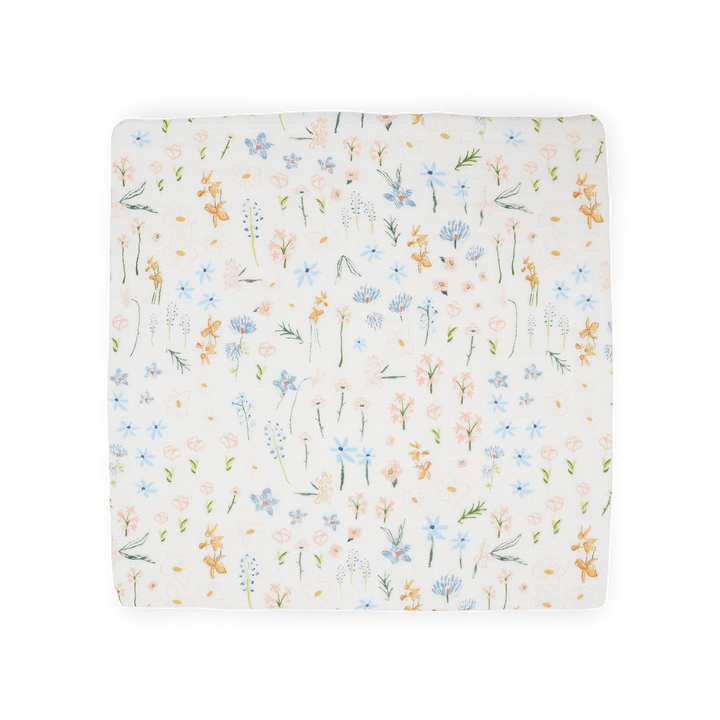 Little Unicorn Cotton Muslin Single Swaddle (Pastel Petals)
