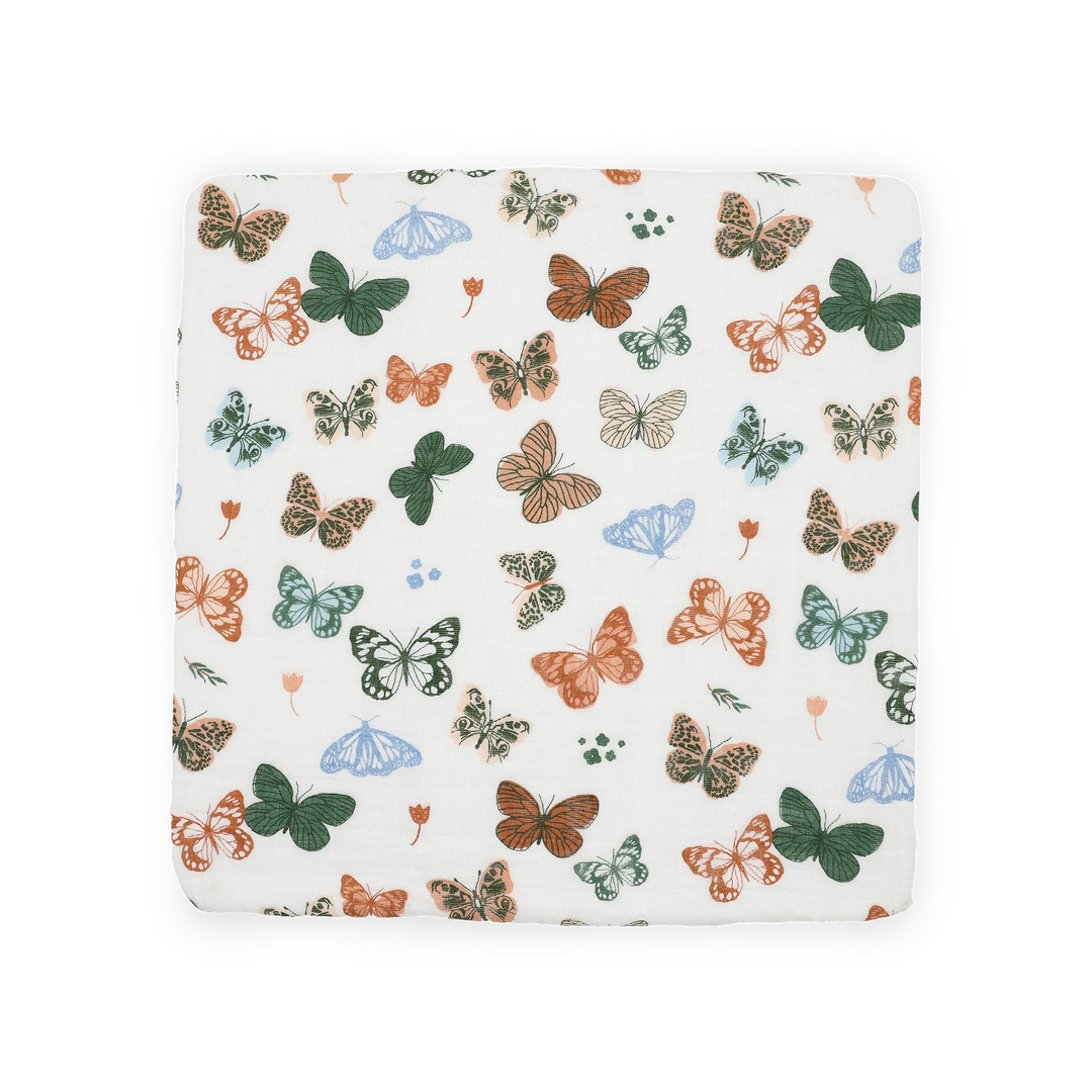 Little Unicorn Cotton Muslin Swaddle Set (Butterflies)