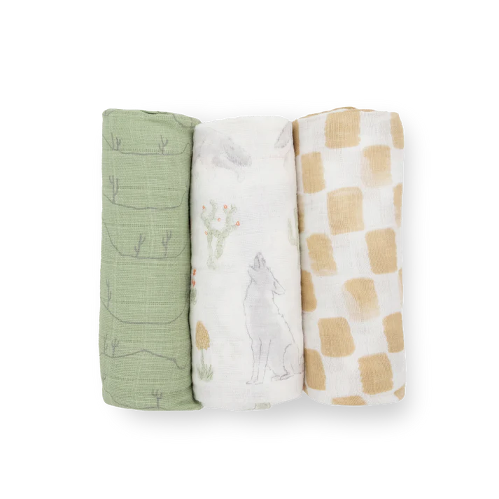 Little Unicorn Cotton Muslin Swaddle Set (Desert Night)