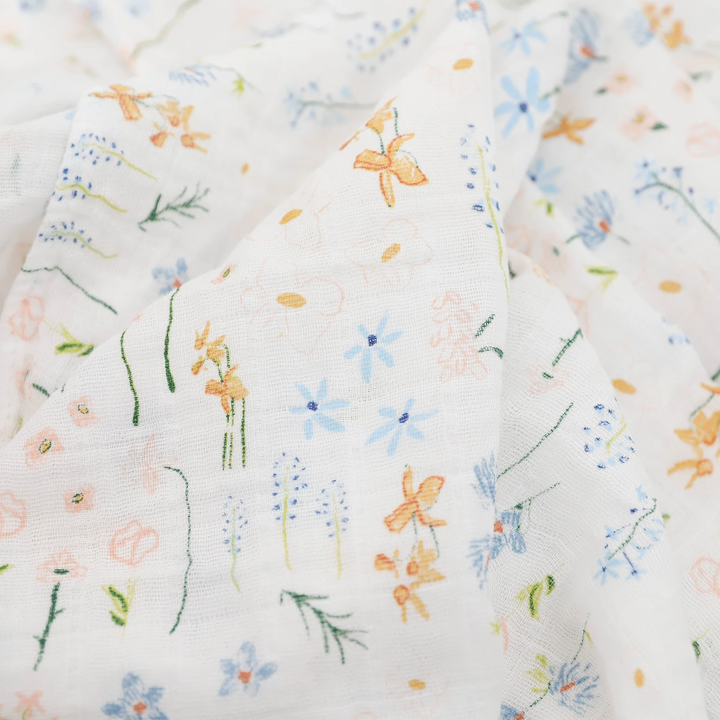Little Unicorn Cotton Muslin Swaddle Set (Pastel Petals)