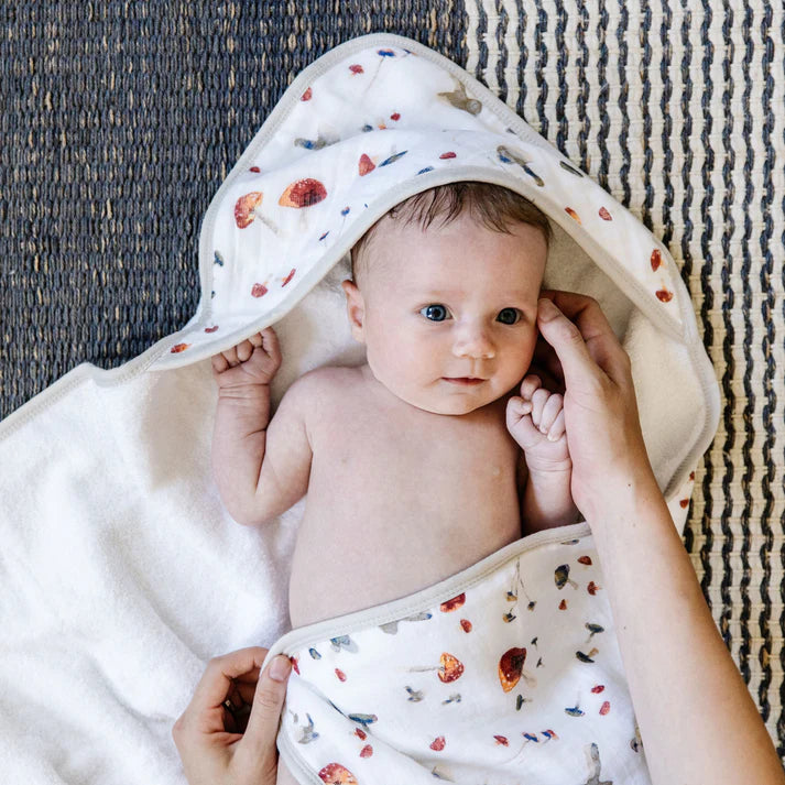 Little Unicorn Infant Hooded Towel (Mushrooms)