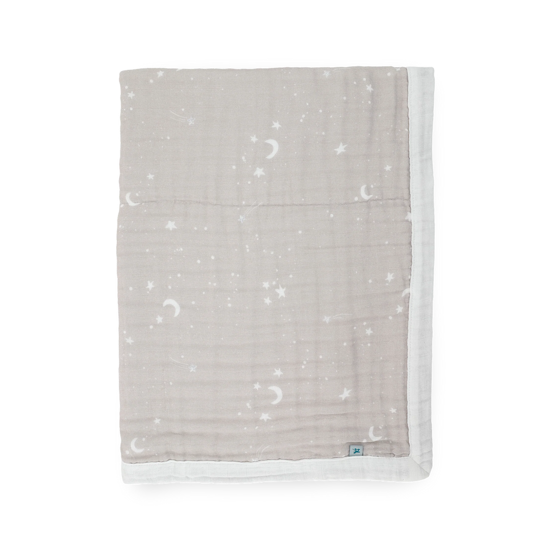Little Unicorn Organic Cotton Muslin Baby Quilt (Moon Dust)