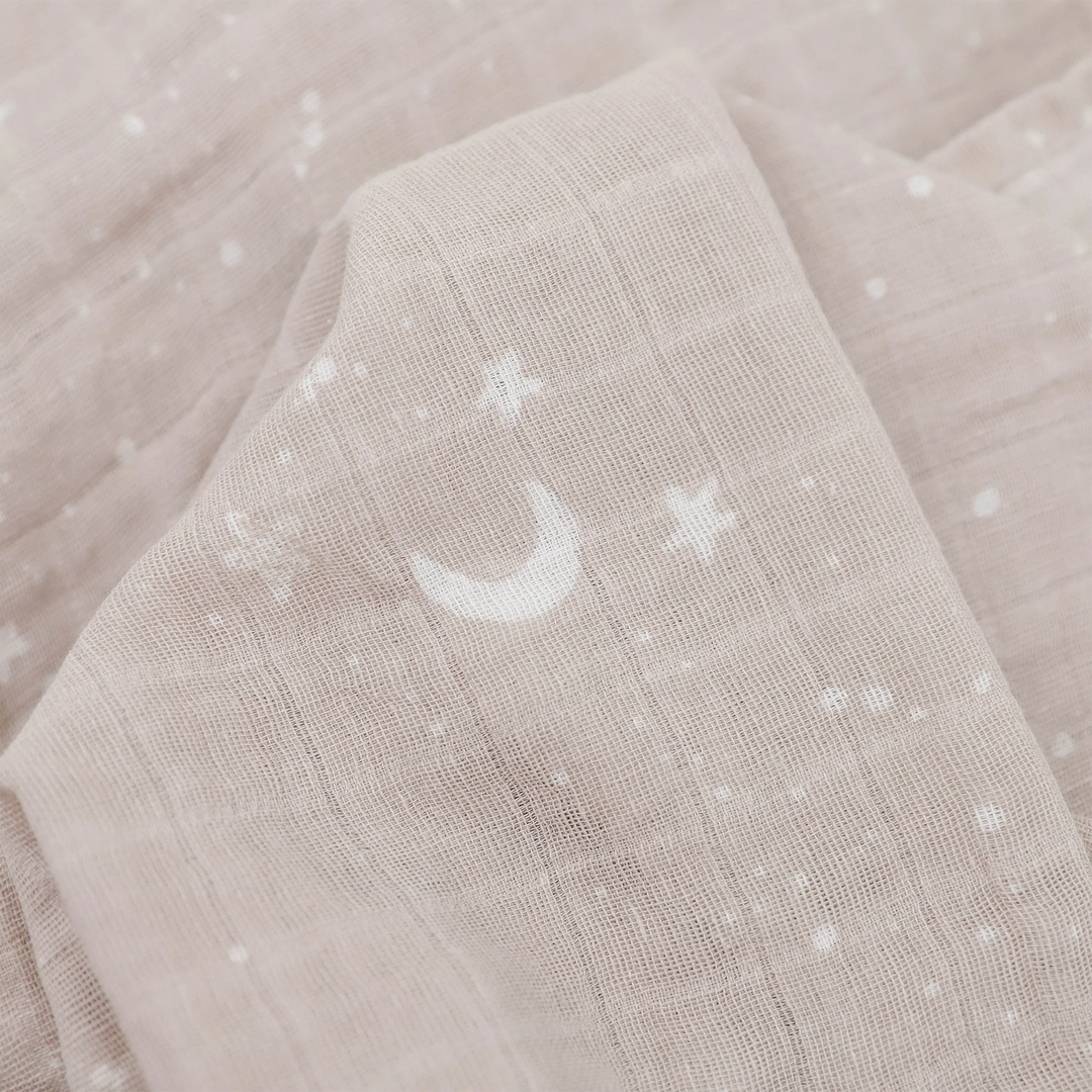 Little Unicorn Organic Cotton Muslin Swaddle Blanket (Moon Dust)