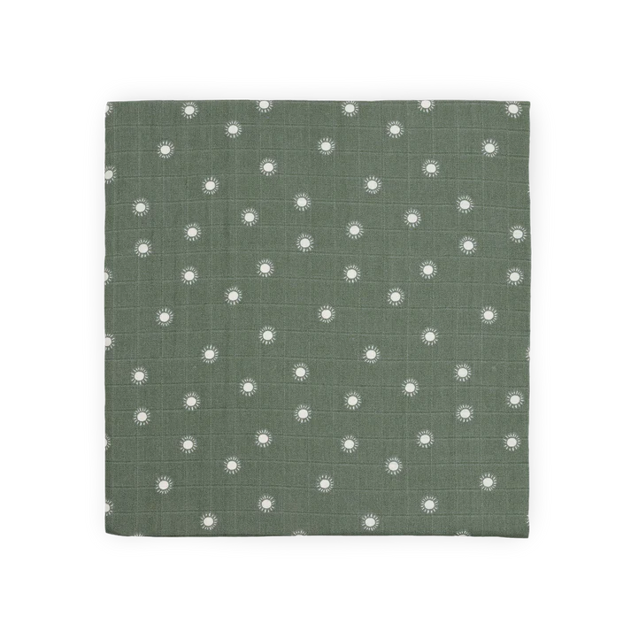 Little Unicorn Organic Cotton Muslin Swaddle Blanket Set (Sage Suns)