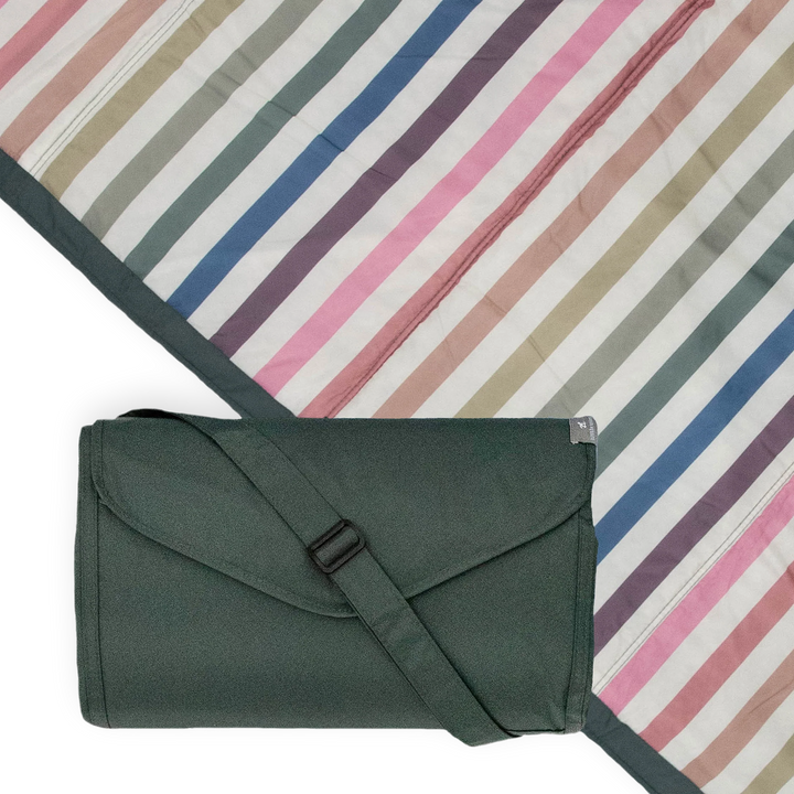 Little Unicorn Outdoor Blanket 5'x5' (Chroma Rugby Stripe)
