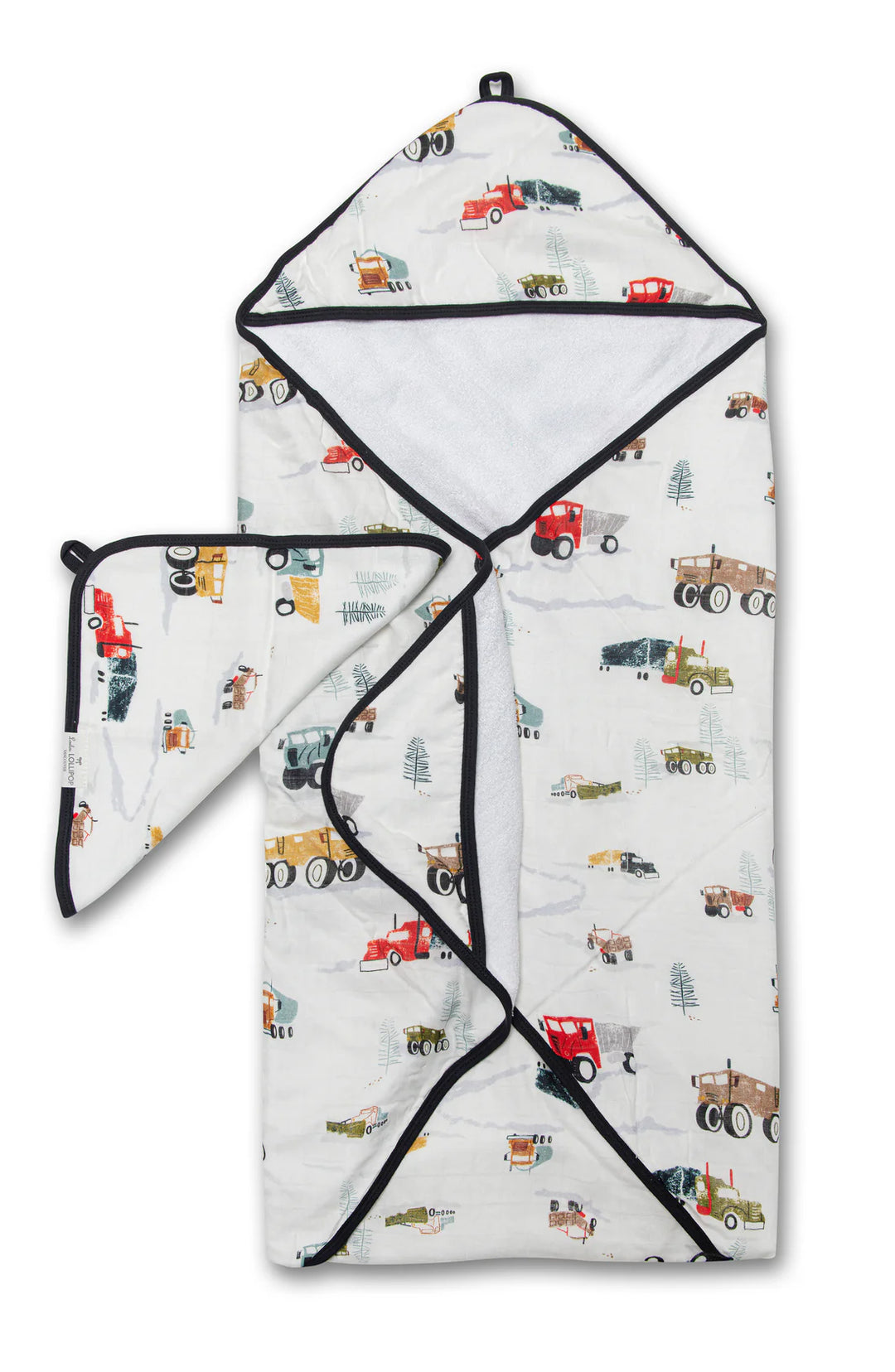 LouLou LOLLIPOP Hooded Towel Set (Happy Trucks)