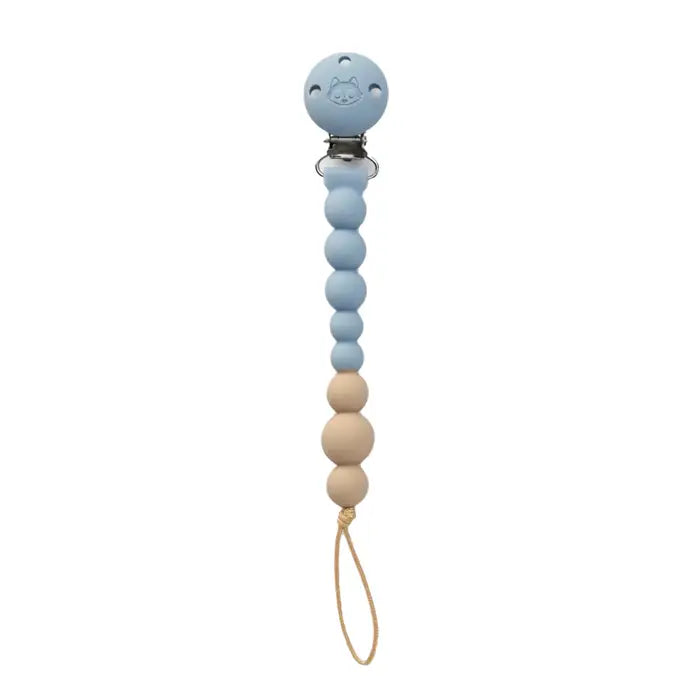 LouLou LOLLIPOP OneC Silicone Pacifier Clip (Blue Fog)