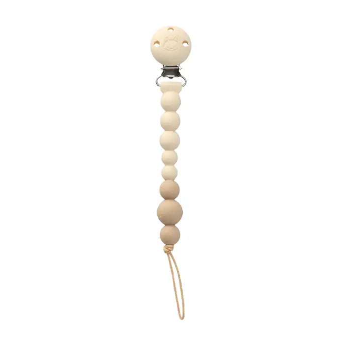 LouLou LOLLIPOP OneC Silicone Pacifier Clip (Coconut Milk)