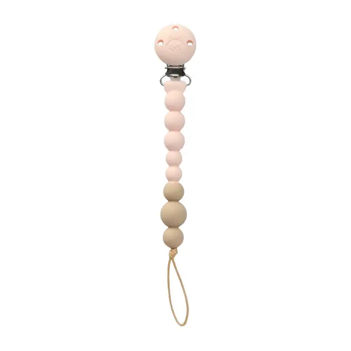 LouLou LOLLIPOP OneC Silicone Pacifier Clip (Pink Quartz)