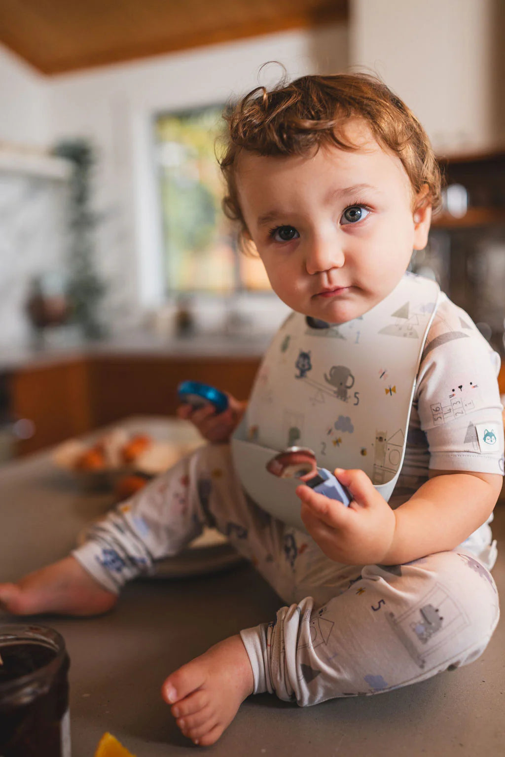 LouLou LOLLIPOP Silicone Bib (Mini Mathletes)