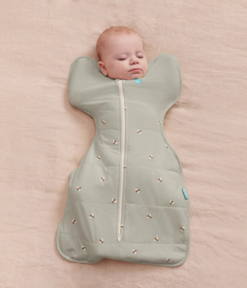 Love To Dream Swaddle Up Quilted 2.5 TOG (Olive Bees)