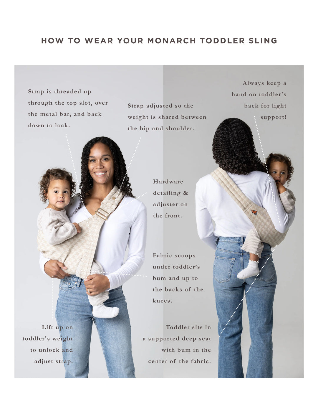 Mabé Monarch Toddler Sling (Stone Sage)