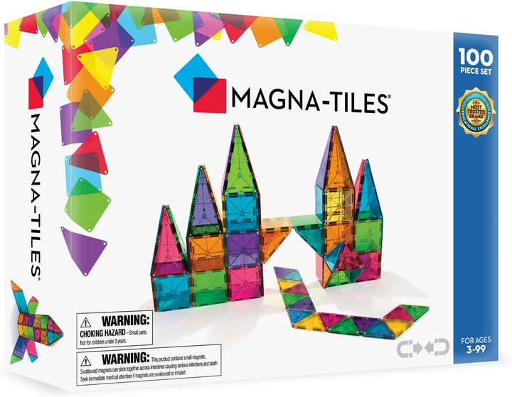 Magna-Tiles 100-Piece Construction Set (Clear Colours)