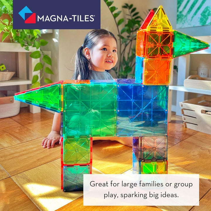 Magna-Tiles 100-Piece Construction Set (Clear Colours)