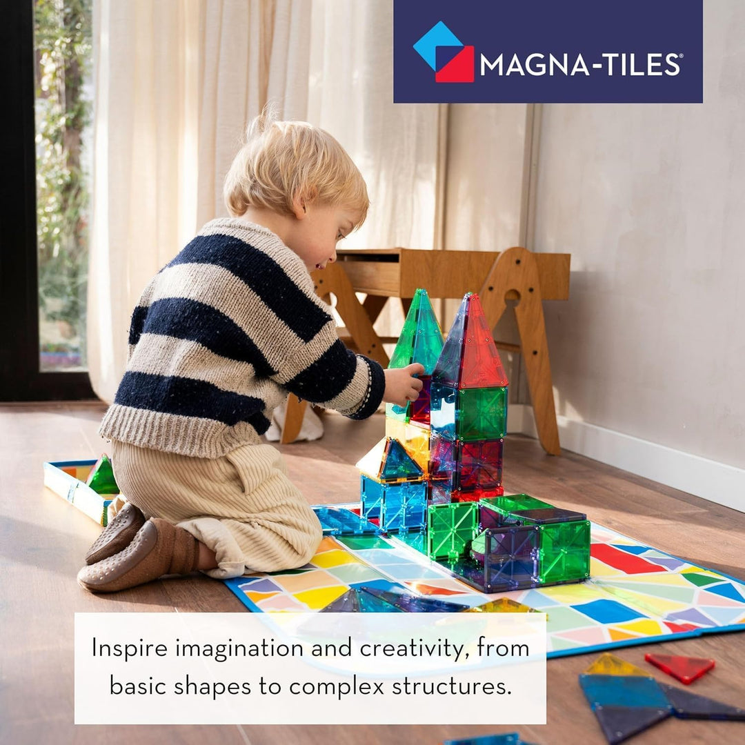Magna-Tiles 100-Piece Construction Set (Clear Colours)