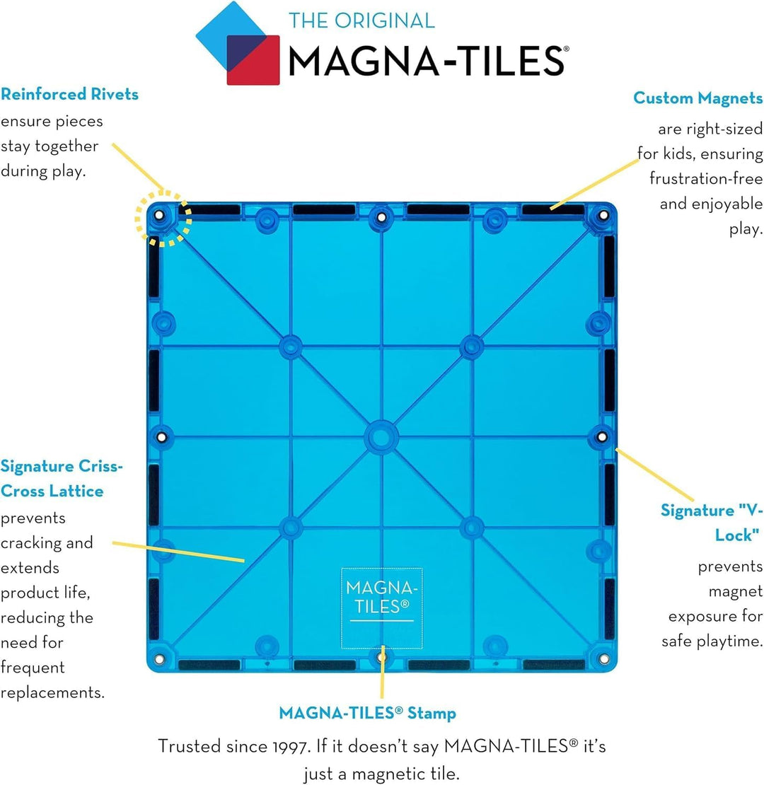 Magna-Tiles 100-Piece Construction Set (Clear Colours)