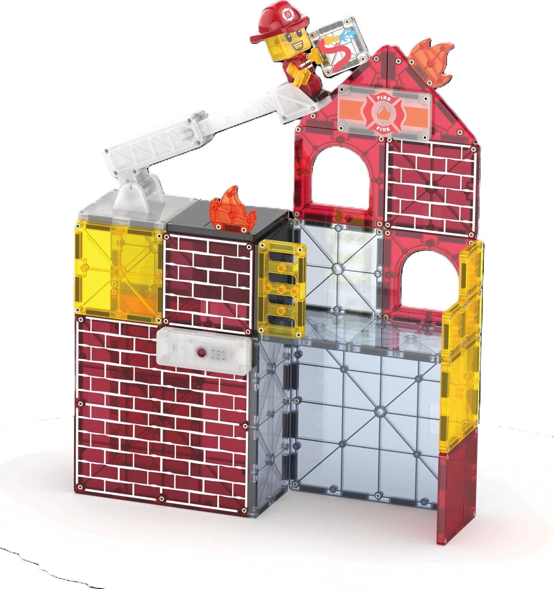 Magna-Tiles 50-Piece Construction Set (Fire Station)