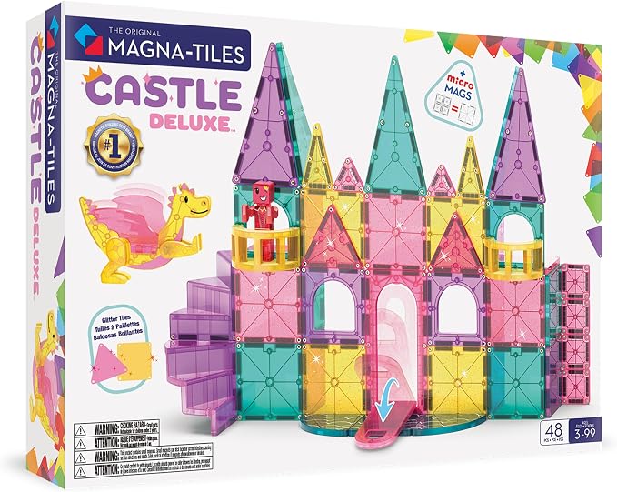 Magna-Tiles DLX 48-Piece Construction Set (Castle)