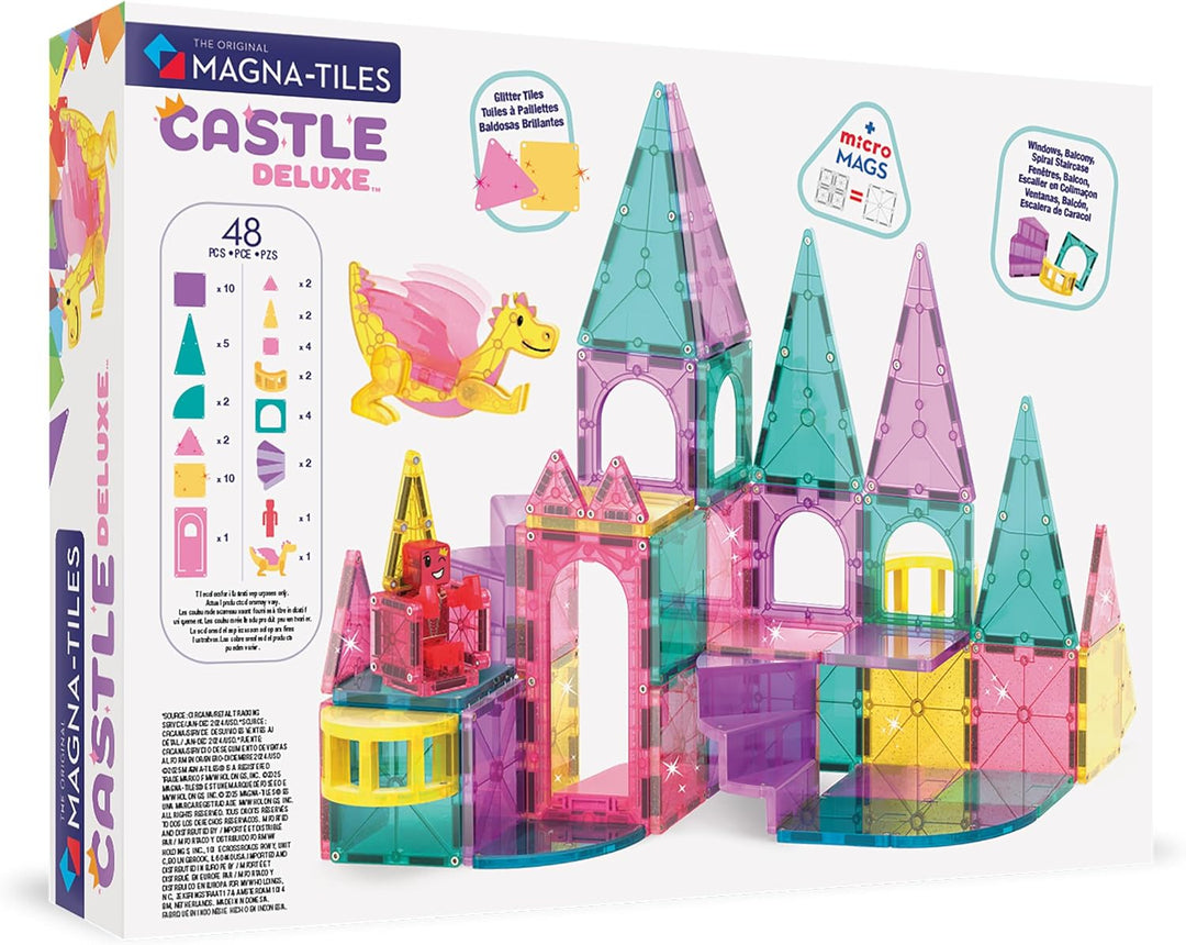 Magna-Tiles DLX 48-Piece Construction Set (Castle)