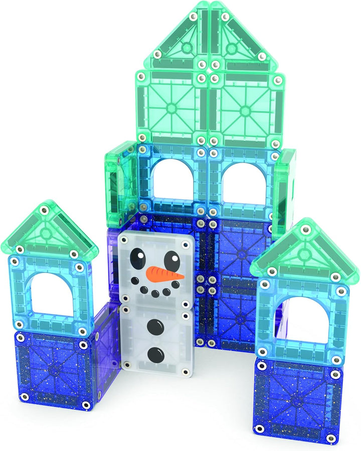 Magna-Tiles MicroMAGS 26-Piece Travel Construction Set (Winter Wonder)