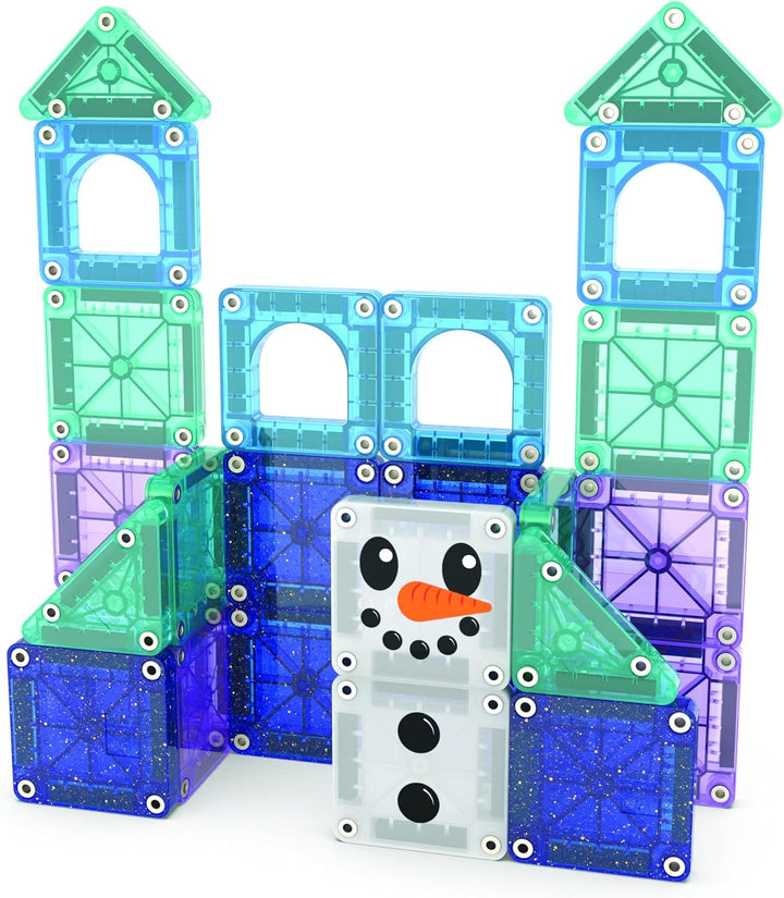 Magna-Tiles MicroMAGS 26-Piece Travel Construction Set (Winter Wonder)